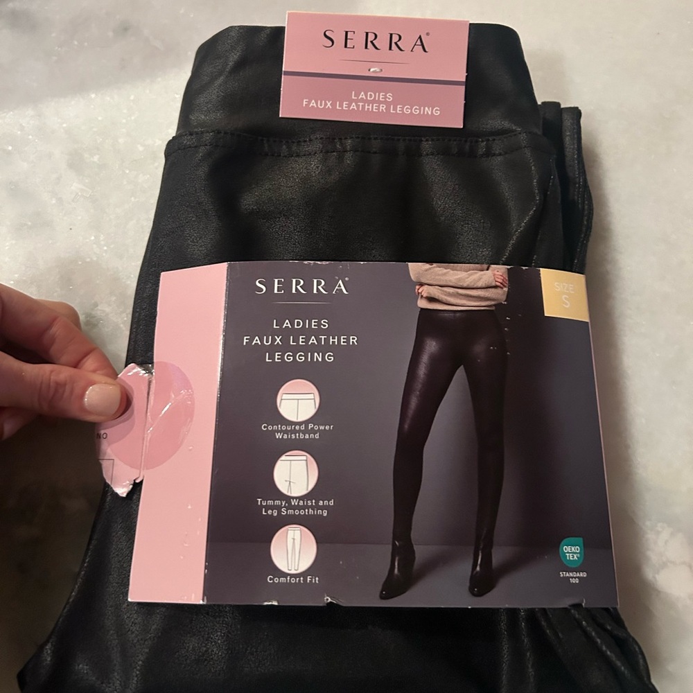 Faux leather leggings